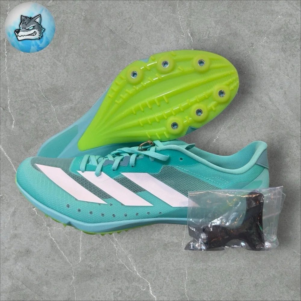 Adidas Adizero Distancestar Blue Cloud White Lucid Lemon Men's Size 9.5 JI2999